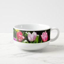 Tulipas Coloridas Fechar a Caneca