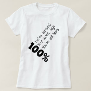 Dê sua camiseta motivacional de 100%