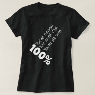 Dê sua camiseta motivacional de 100%