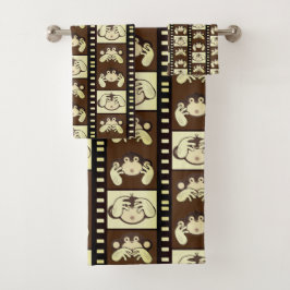 De Toalhas 3 Macacos Bandeja Conjunto