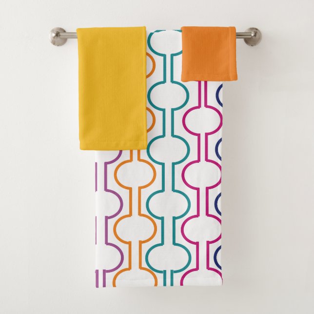 De Toalhas Círculos abertos coloridos Bandeja Conjunto (Insitu)