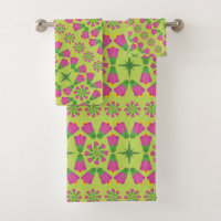 Flor Celta Mandalas Verde Bandeja Conjunto
