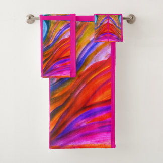 De Toalhas Inspiração do deserto cor-de-rosa quente Conjunto