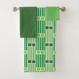 De Toalhas Linhas Verdes e Caixas Banho Conjunto