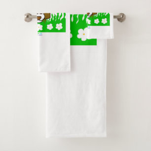 De Toalhas Pup N Play Bathroom Toque Conjunto