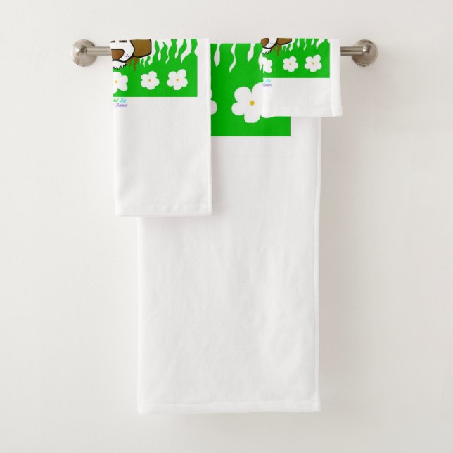 De Toalhas Pup N Play Bathroom Toque Conjunto (Insitu)