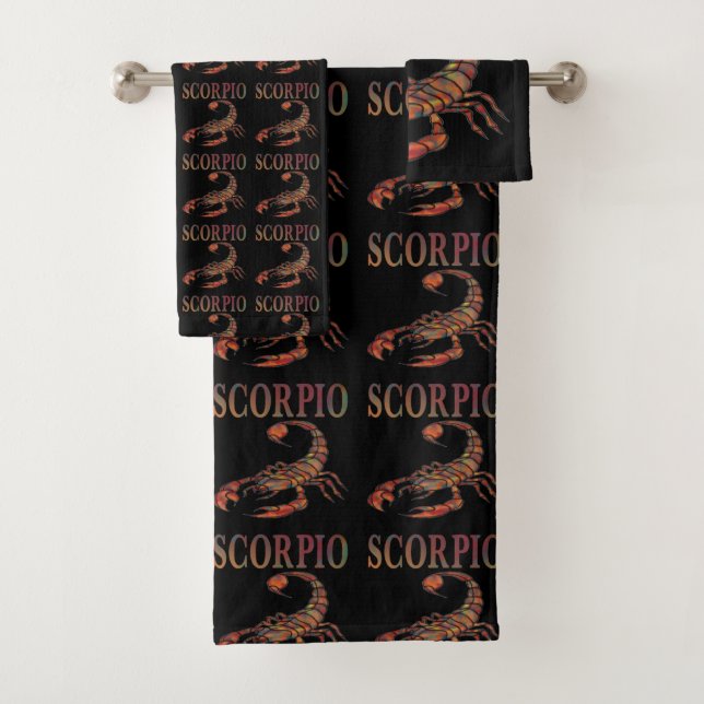 De Toalhas Scorpio Zodiac Símbolo Bandeja Conjunto (Insitu)