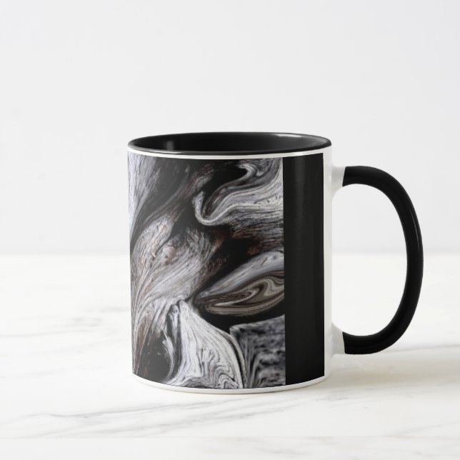De "TRONCO ÁRVORE" 11 onças. CANECA DE CAFÉ PRETA (Direita)