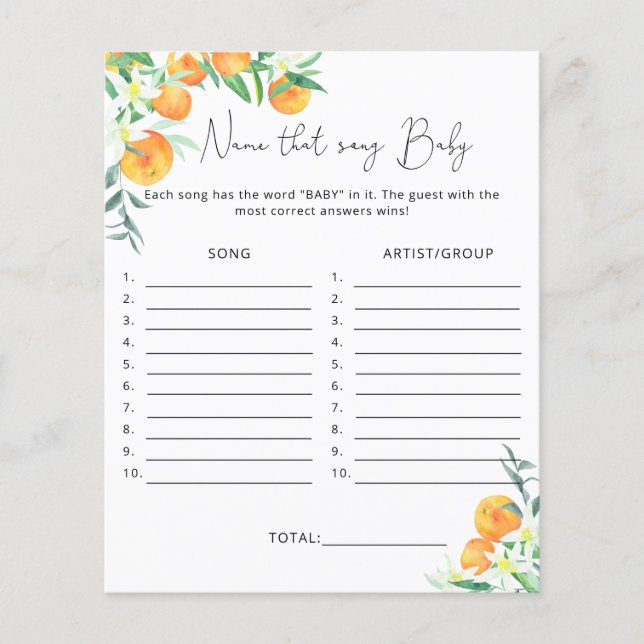 Dê um nome a essa música \ Jogo do chá de fraldas  (Frente)