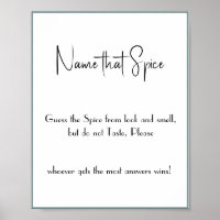 Dê um nome ao Spice - Poster de Jogo do Chá