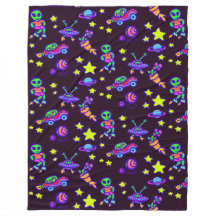 Aliens E Estrelas No Cobertor Exterior