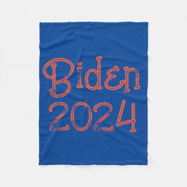 De Velo Biden 2024 cobertor azul simples (Frente)
