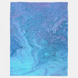 De Velo Brisa Oceânica 1 Cobertor Azul Fresco Suave Abstra