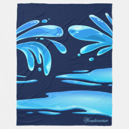 De Velo Cobertor Abstrato Azul Moderno | Luxo Minimalista