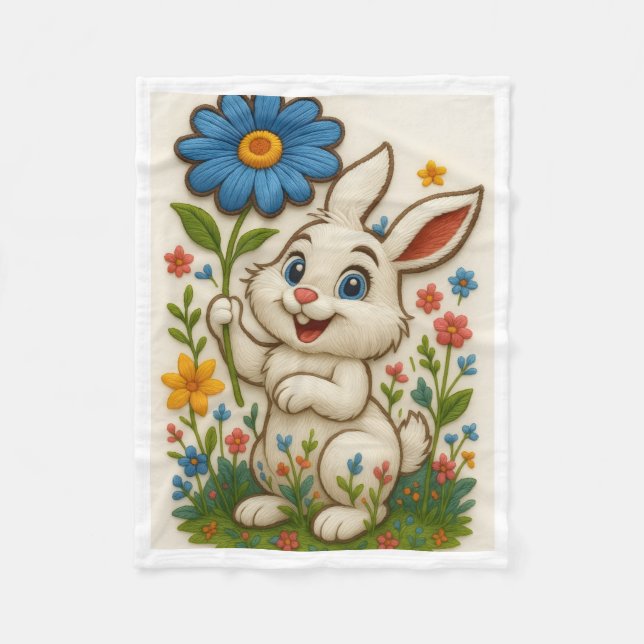 De Velo Cobertor ADOM Fofa Coelhinha da Primavera (Frente)