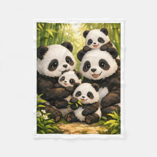 De Velo Cobertor ADOM Grande Família Panda Feliz
