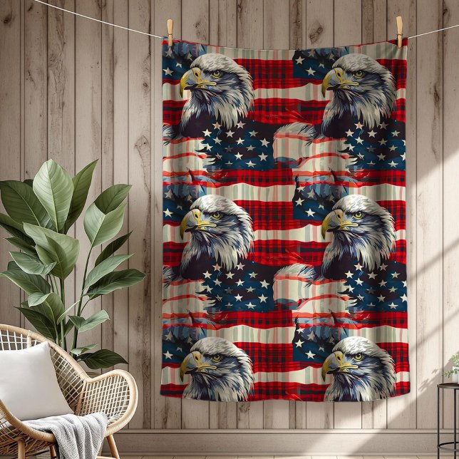 De Velo Cobertor Águia da Independência dos Patriotas (Fourth of July Blanket Eagle Glory for Patriots)