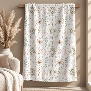 De Velo Cobertor Boho Arco-Íris Bege Marfim Sage Elegante