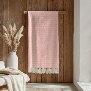 De Velo Cobertor Boho Kids Rosa Pastel Branco Confortável