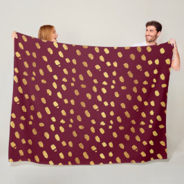 De Velo Cobertor Burgundy e Dourado