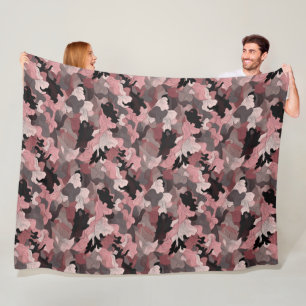 De Velo Cobertor Camuflado Rosa Bege Aconchegante para Est