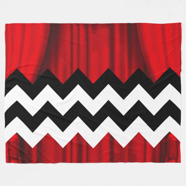 De Velo cobertor chevron preto (Frente (Horizontal))