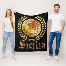 De Velo Cobertor com Bandeira e Emblem da Sicília