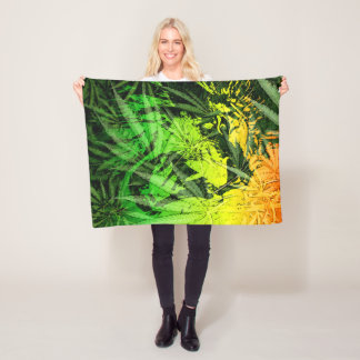 De Velo Cobertor cores do reggae com leão e a natureza