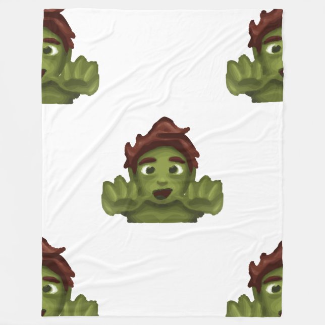 De Velo cobertor do homem zombie emoji (Frente)