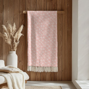 De Velo Cobertor Elegante Rosa Pastel Minimalista Ondas