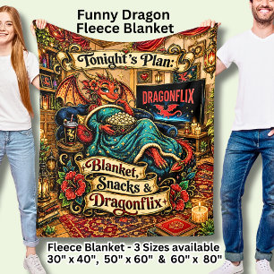 De Velo Cobertor Engraçado do Dragonflix Dragão Vermelho H