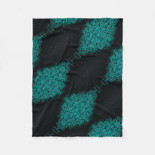 De Velo Cobertor Escuro ADOM Teal Dot Matrix