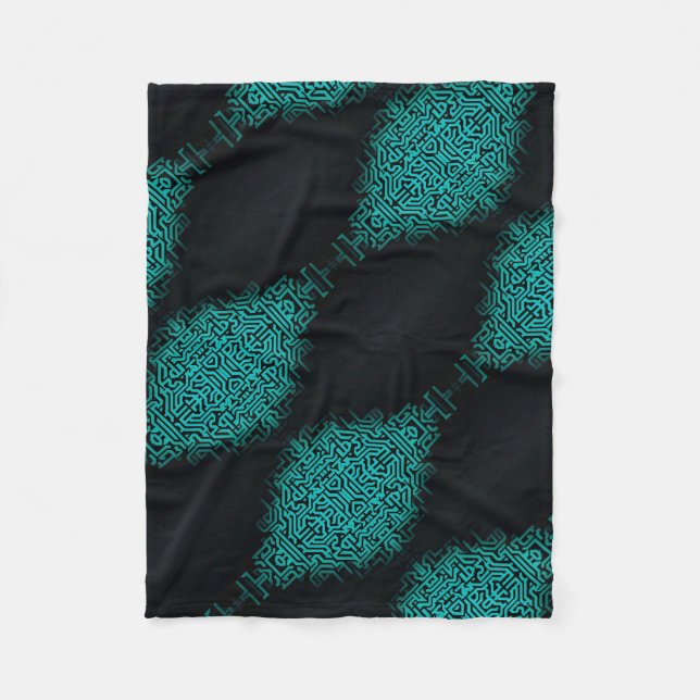 De Velo Cobertor Escuro ADOM Teal Dot Matrix (Frente)