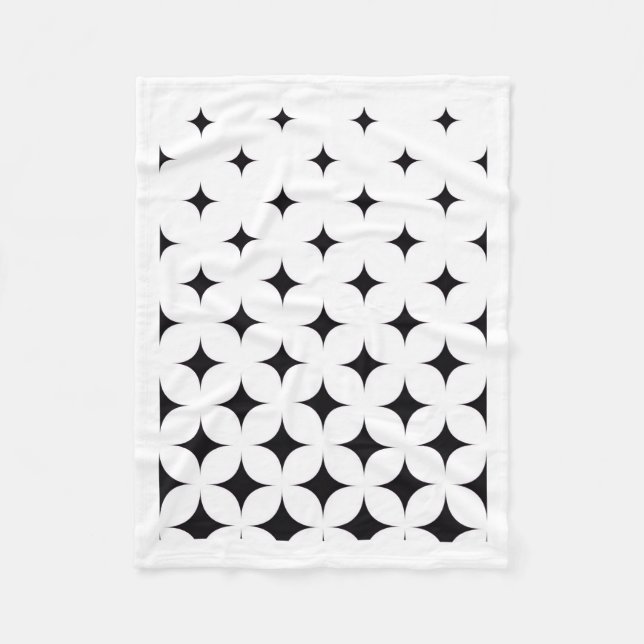 De Velo Cobertor Estrela Preto e Branco ADOM Moderno (Frente)