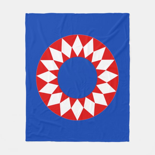 De Velo Cobertor Estrelas Radiantes Vermelho Branco Azul (Frente)