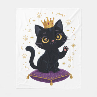 De Velo Cobertor Gata Preta Rainha Presente para Amantes d