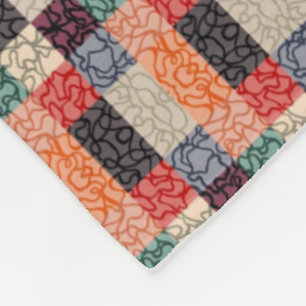 De Velo Cobertor Geométrico Plaid Swirl