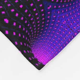 De Velo Cobertor Geométrico Roxo Neon