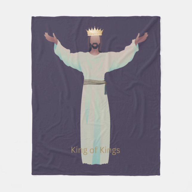 De Velo Cobertor Jesus "Rei dos Reis", Presentes Cristãos (Frente)