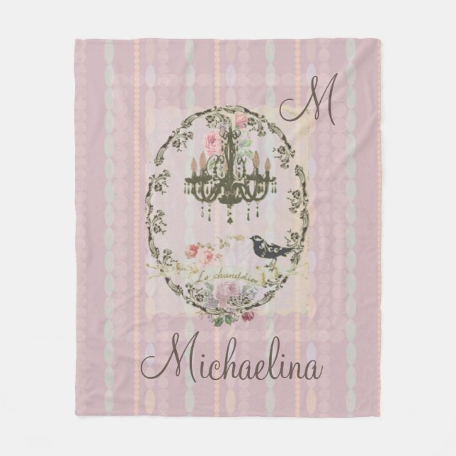De Velo Cobertor Lustre Pérolas Vitoriano Shabby Chic (Frente)