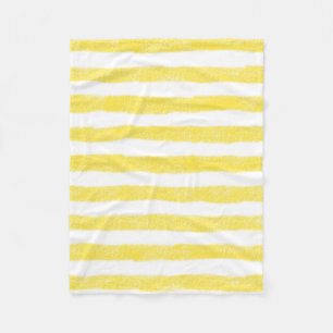 De Velo Cobertor Moderno Listrado Amarelo Branco