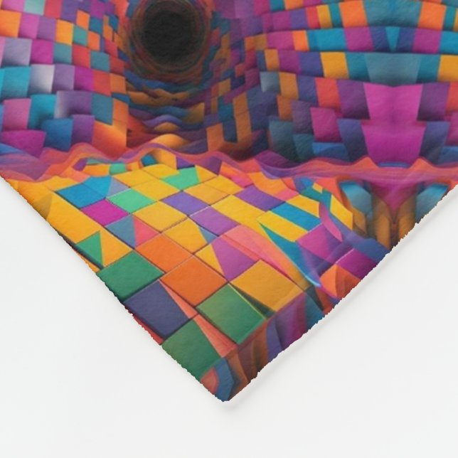 De Velo Cobertor Mosaico Abstrato Vibrante (Quina)