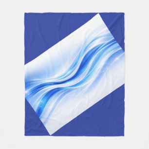 De Velo Cobertor Onda Abstrata Azul e Prata – Flowi Modern