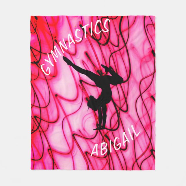 De Velo Cobertor Onda Rosa Quente Ginástica (Frente)