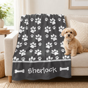De Velo Cobertor Personalizado Cinza para Cachorro Present