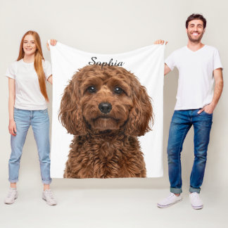 De Velo Cobertor Personalizado com Foto do Cavapoo Ruby