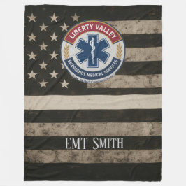 De Velo Cobertor Personalizado EMT Thin White Line Branco