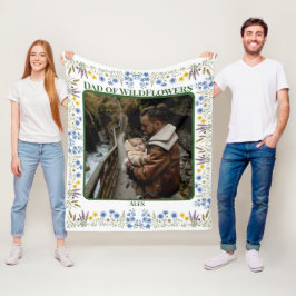 De Velo Cobertor Personalizado Pai e Filha com Foto e Flor