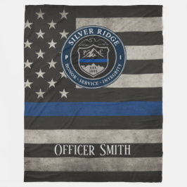 De Velo Cobertor Personalizado Polícia Thin Blue Line