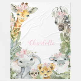 De Velo Cobertor Safari Menina